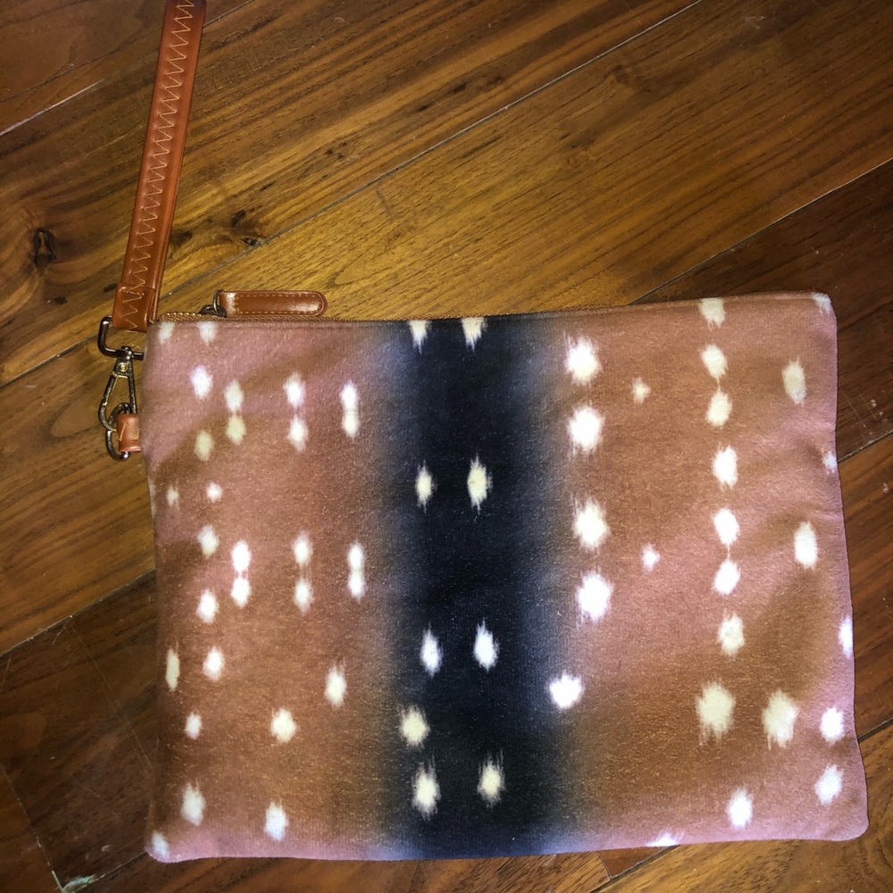Faux deer wristlet